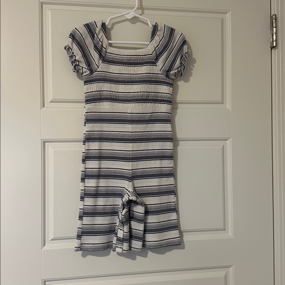Art Class Monochrome Striped Romper